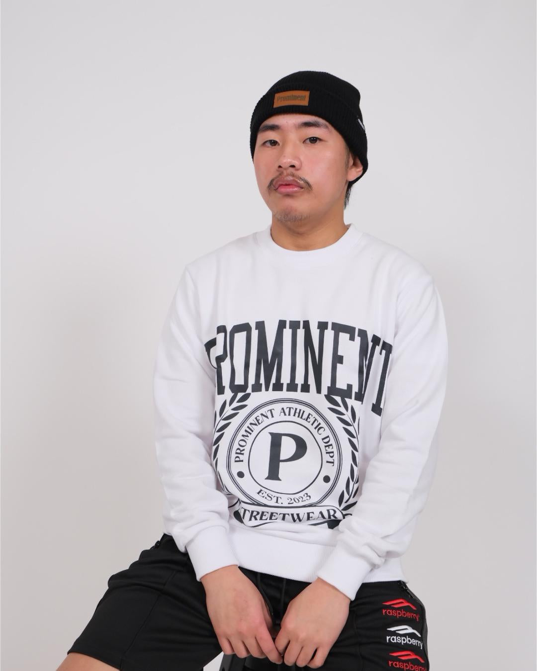 Prominent Athletic Dept. Sweatshirt in White