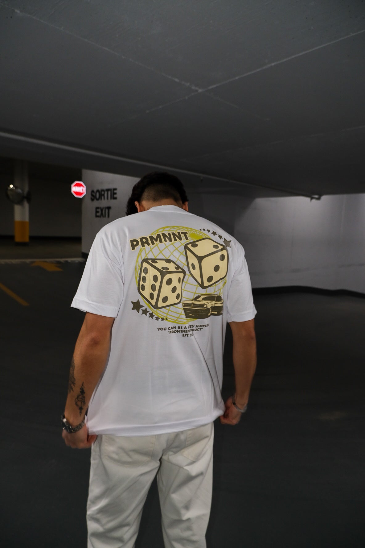 Lowkey Hustler Tee in White