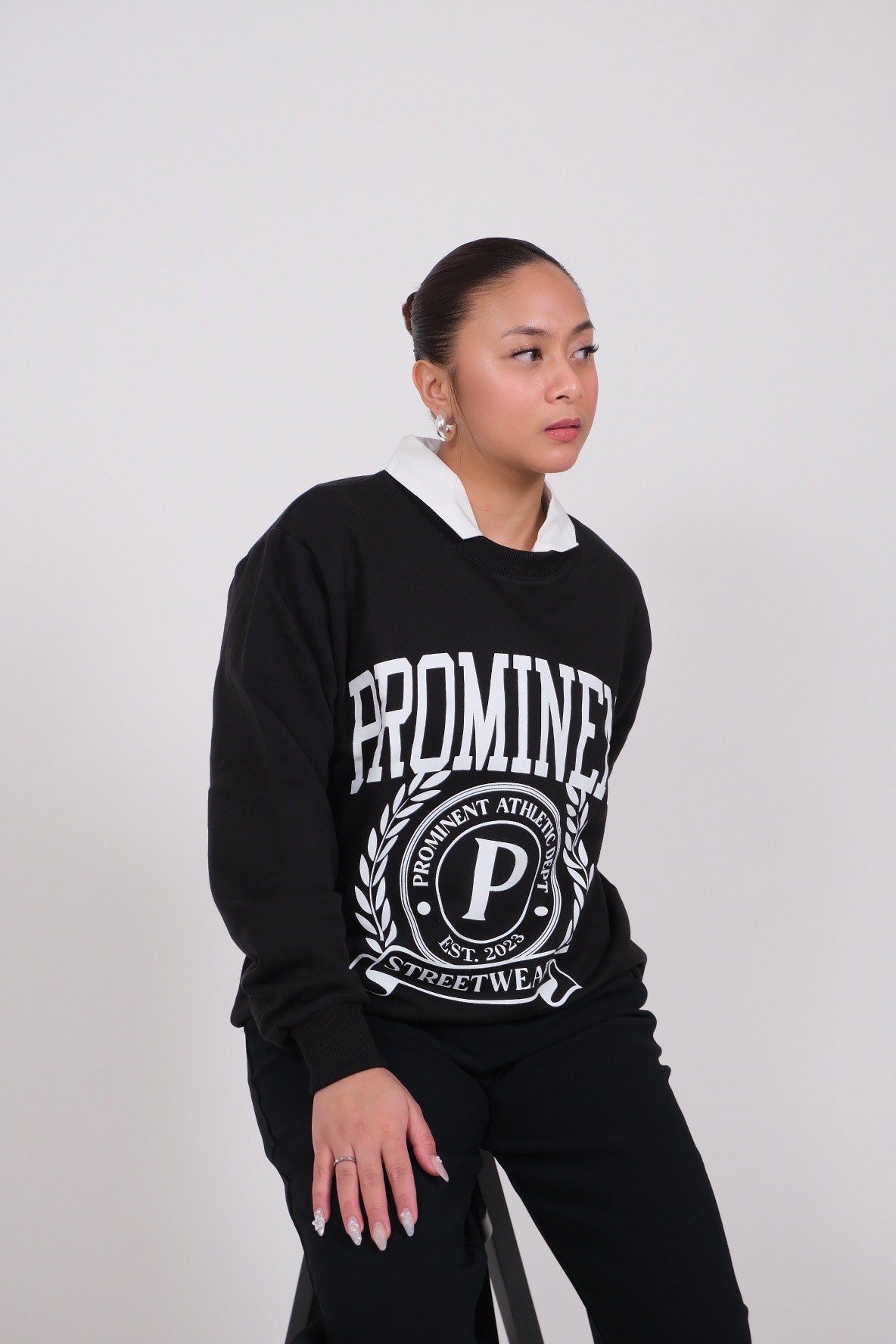 Prominent Athletic Dept. Sweatshirt in Black