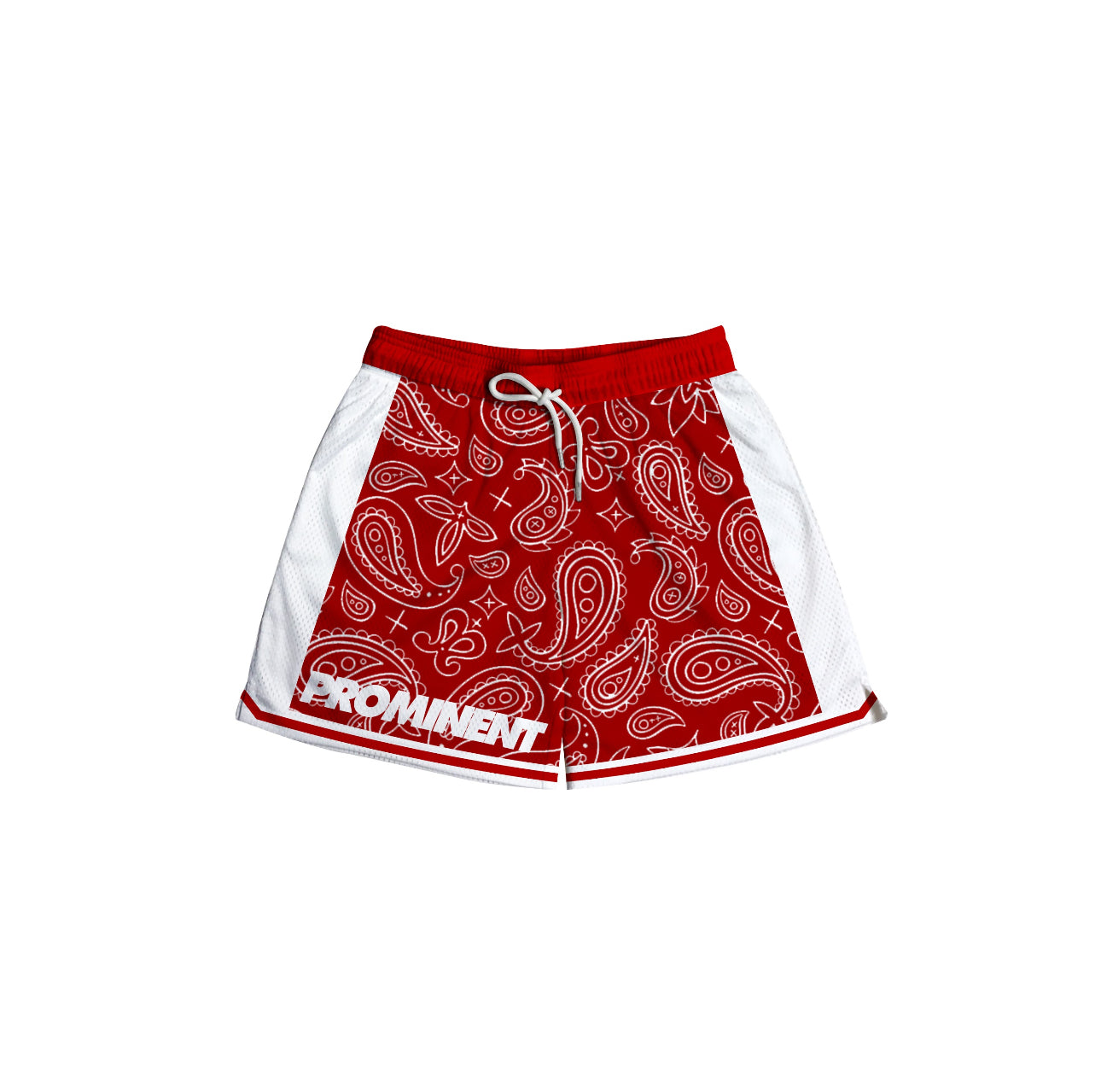 Paisley Mesh Short in Red