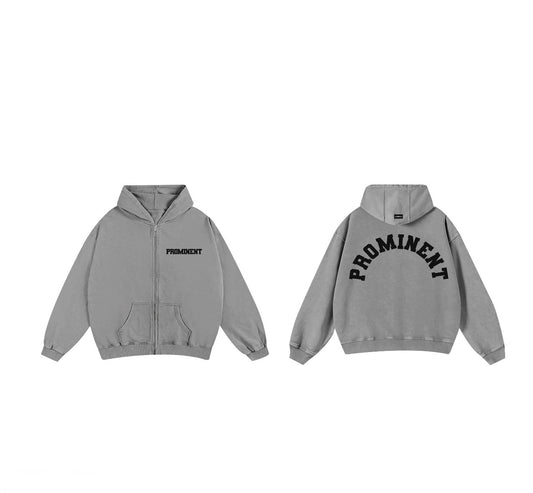 Grey Hoodie Zip