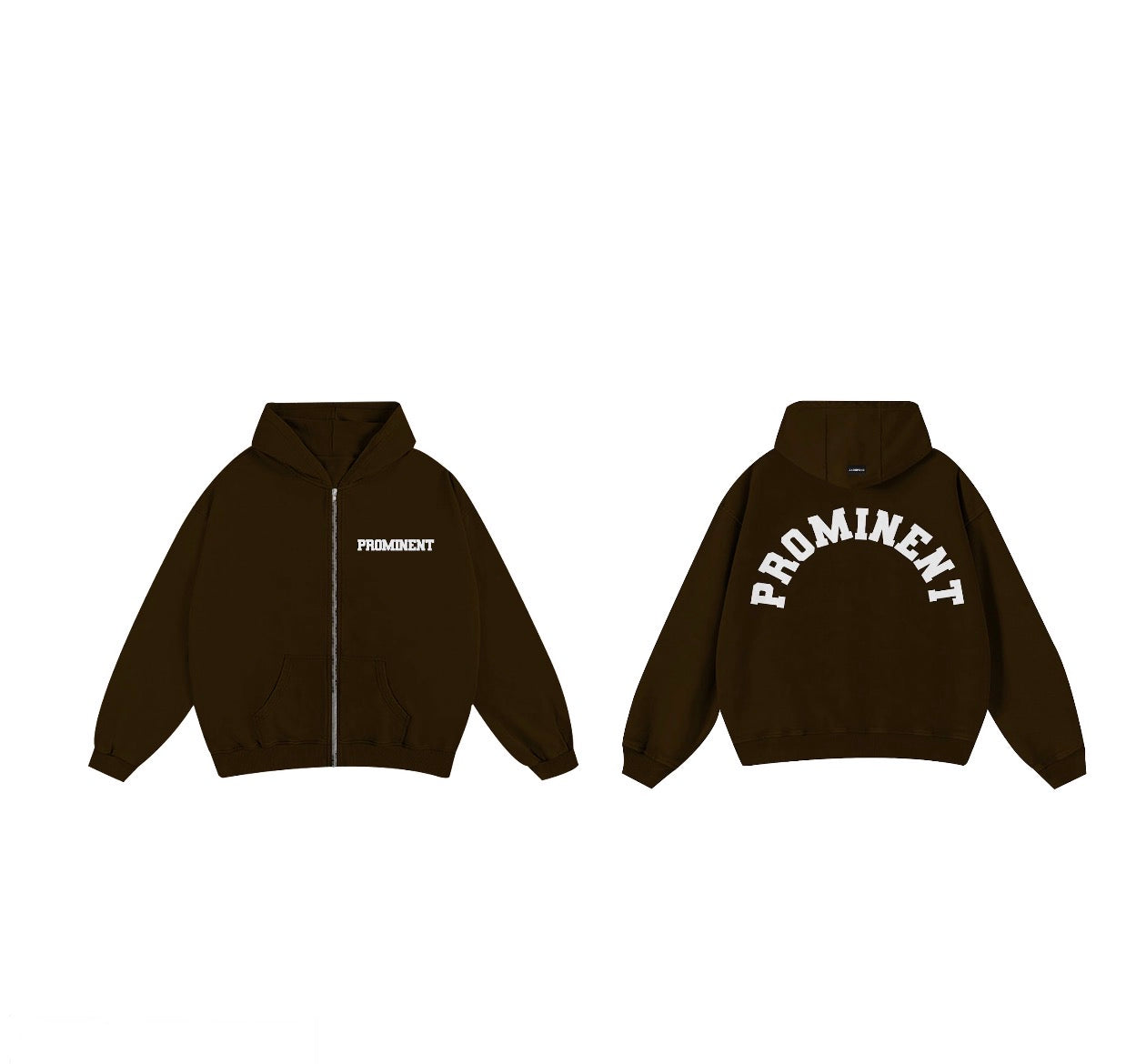 Brown Hoodie Zip