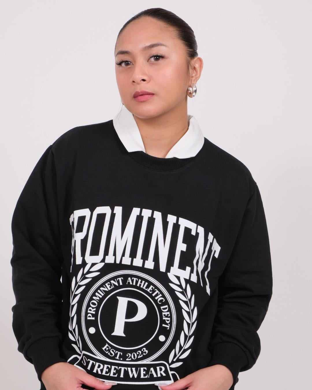 Prominent Athletic Dept. Sweatshirt in Black