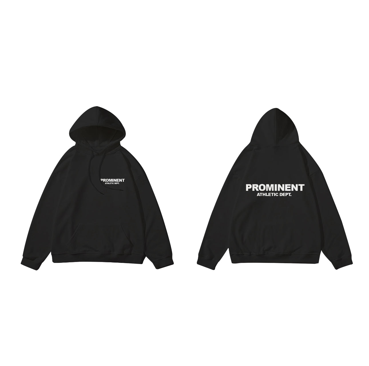 Prominent Athletic Dept. Hoodie in Black