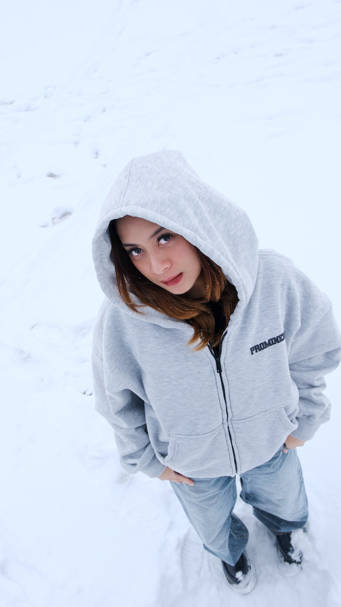 Grey Hoodie Zip