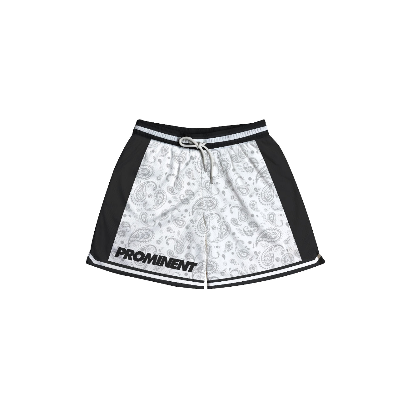 Paisley Mesh Short in White